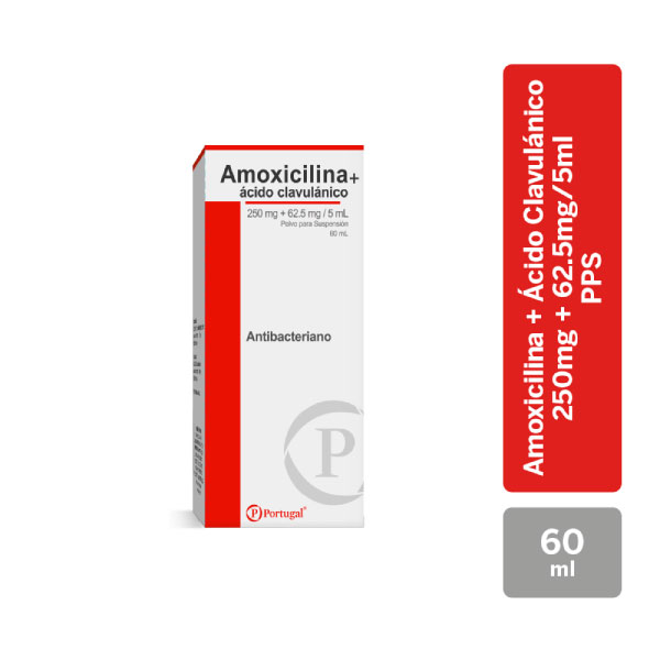 Amoxicilina + &Aacute;cido Clavul&aacute;nico - Frasco 60 ML, , large image number null