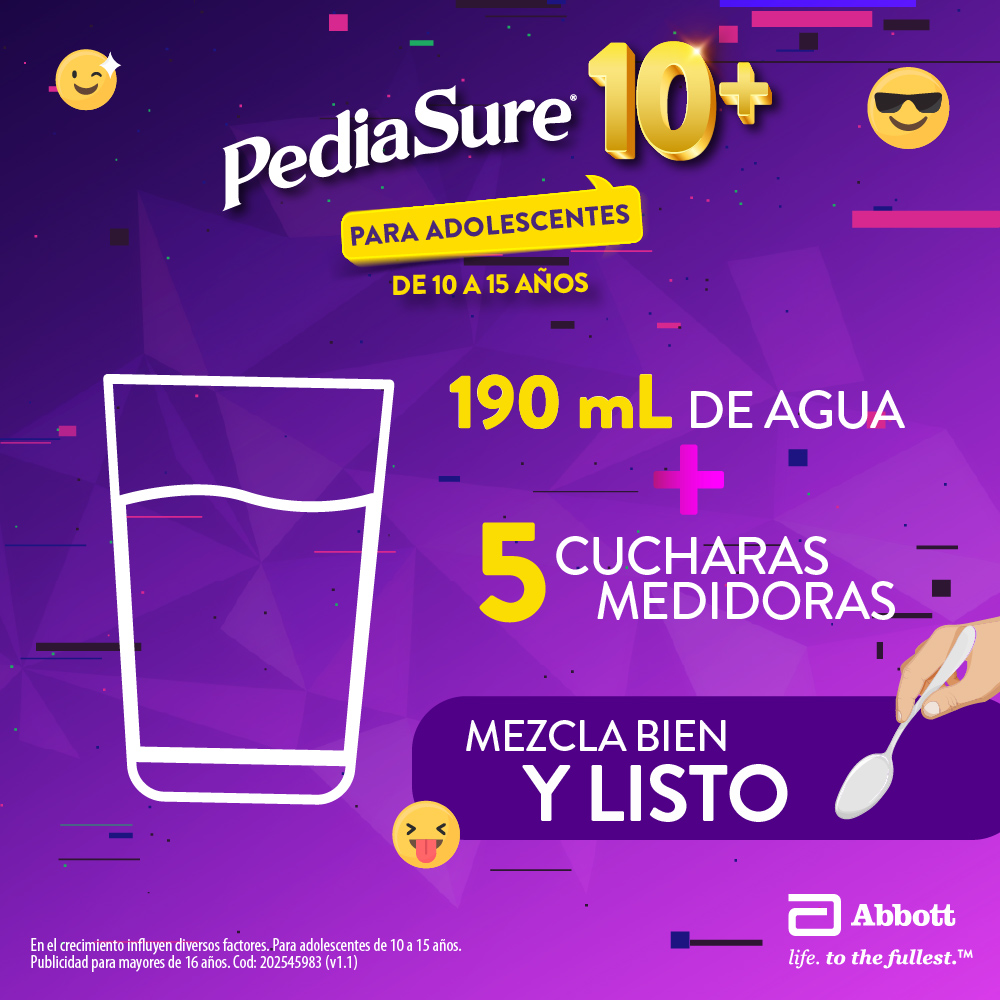 Pediasure 10+ Vainilla- Lata 850 Gr, , large image number null