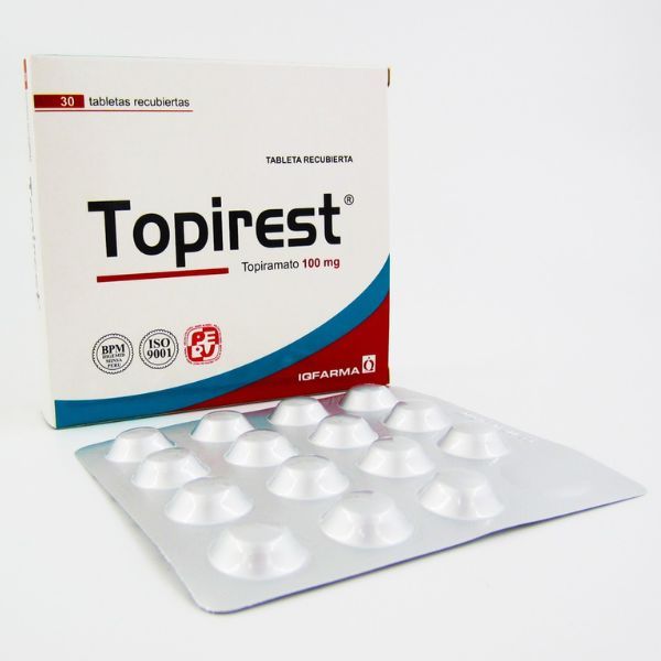 Topirest 100 Mg Tableta Recubierta - Caja 30 UN, , large image number null