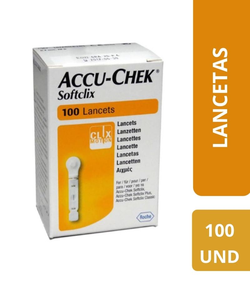 Accu-Chek Lancetas Soft Clix  - Caja 100 UN, , large image number null