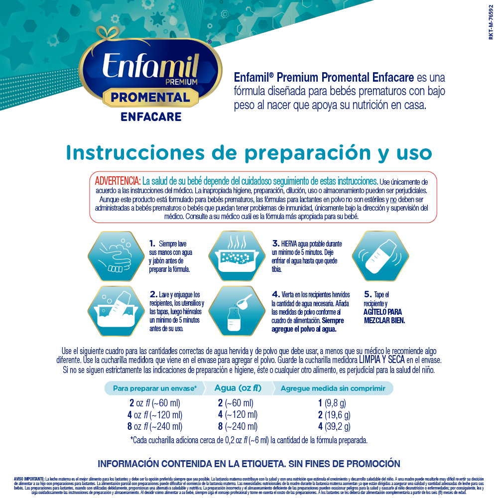 F&oacute;rmula infantil Enfamil Premium Promental Enfacare - Lata 385 g, , large image number null
