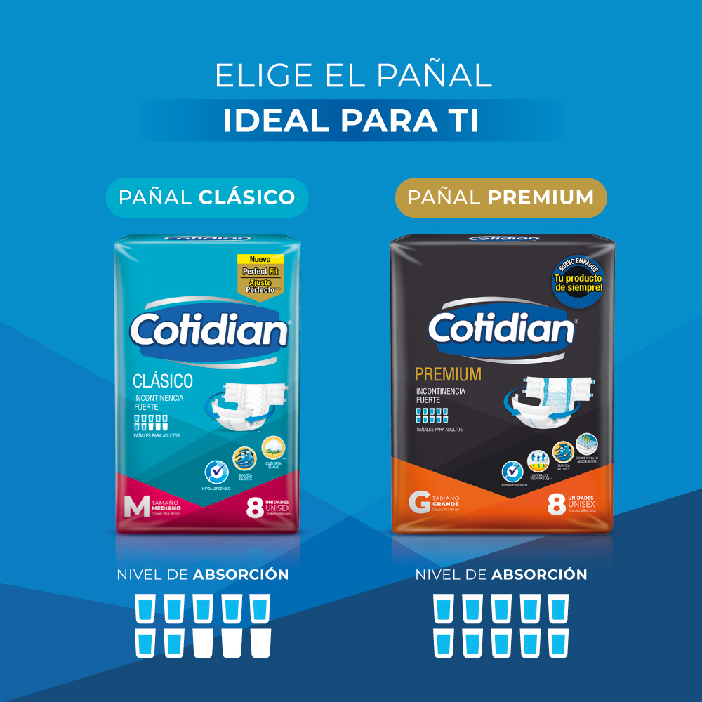 Pa&ntilde;al Cotidian Cl&aacute;sico Talla M - Bolsa 20 UN, , large image number null