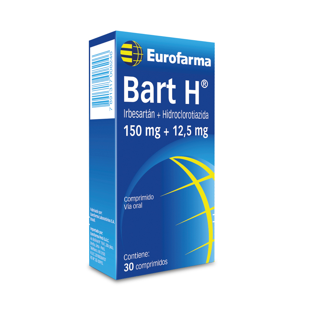 Barth H 150 Mg/12.5 Mg - Caja 30 Comprimidos, , large image number null
