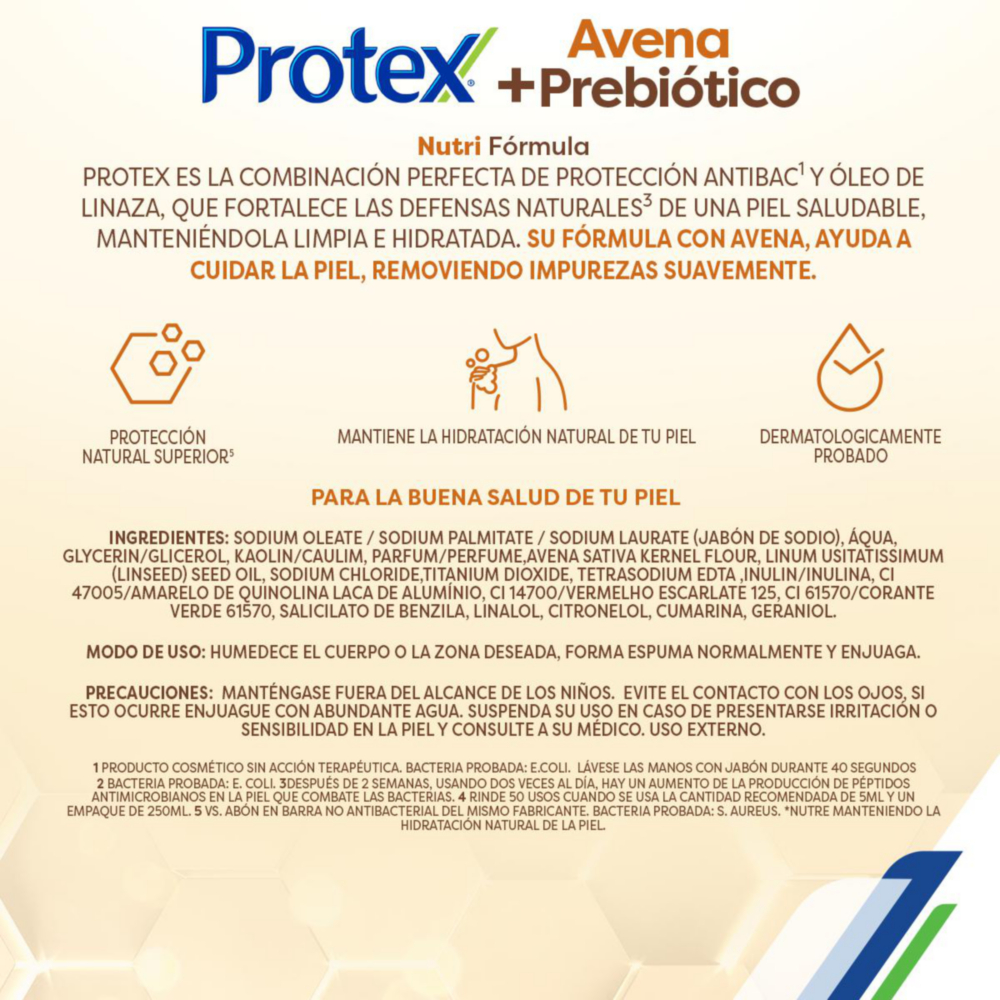 Jab&oacute;n Protex Avena 110G - Pack 3 UN, , large image number null