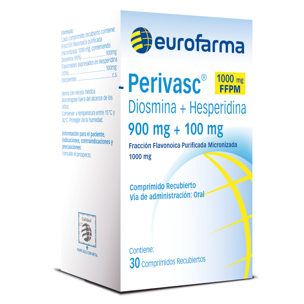 Perivasc 1000 Mg FFPM - Caja 30 Comprimidos Recubiertos, , large image number null