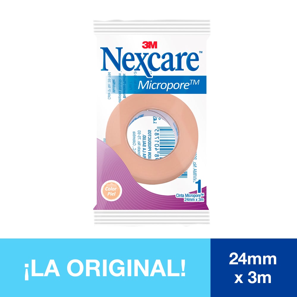Cinta Nexcare Micropore 24mm x 3m Color Beige- Bolsa 1 UN, , large image number null