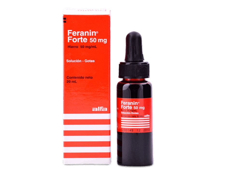 Feranin Forte 50mg/ml Soluci&oacute;n Oral Gotas - Frasco 20 ML, , large image number null