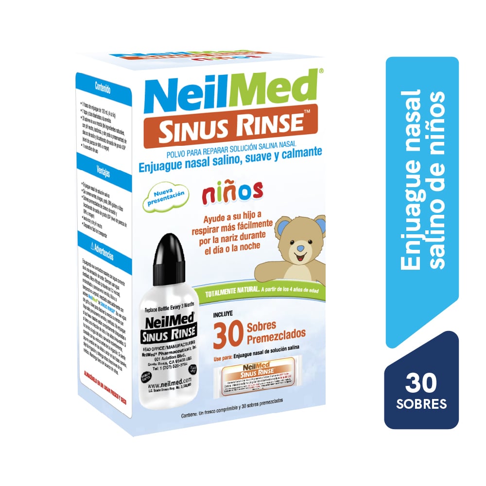 Enjuague Nasal Ni&ntilde;os NeilMed Sinus Rinse Sobres - Caja 30 UN, , large image number null