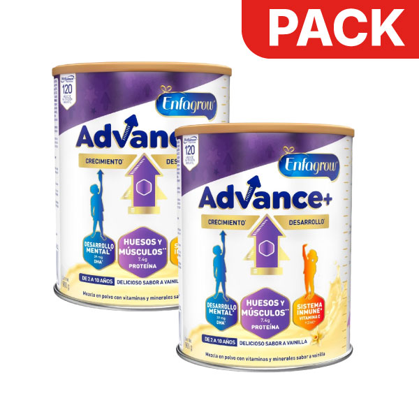 D&uacute;o Pack Enfagrow Advance+ Vainilla - Lata 900Gr, , large image number null