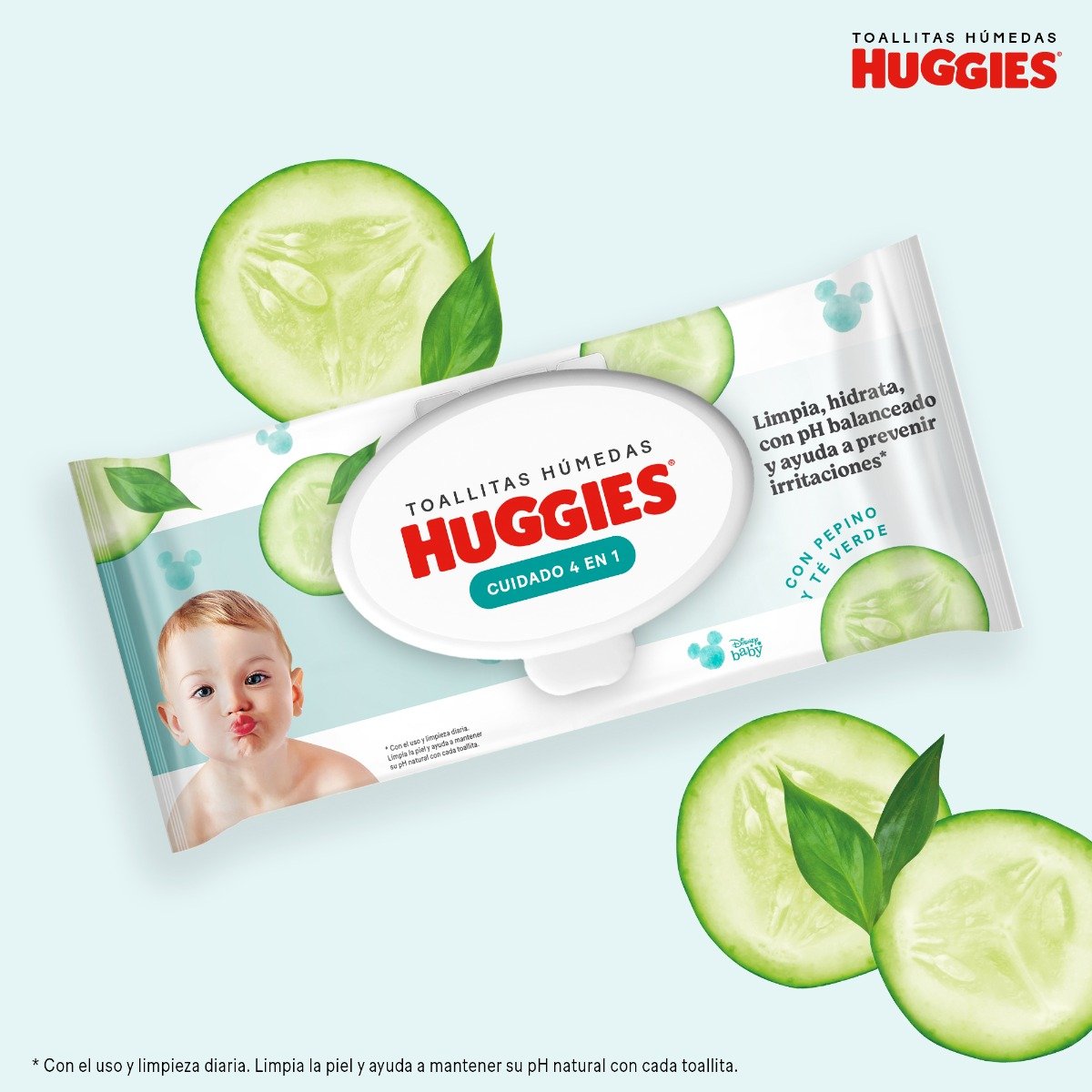 Toallitas H&uacute;medas Huggies 4en1 - Bolsa 184 UN, , large image number null