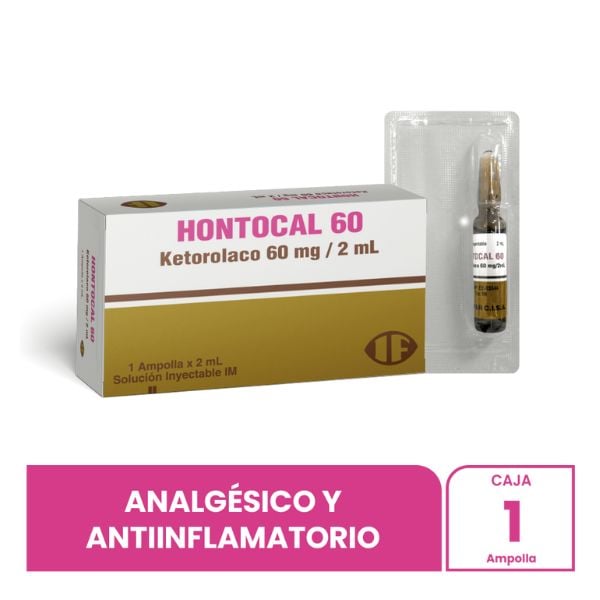 Soluci&oacute;n Inyectable Hontocal 60  60mg/2mL - Caja 1 UN, , large image number null